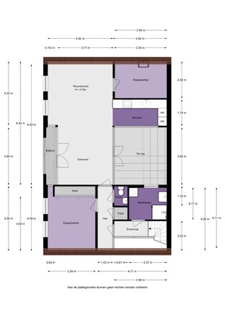 Floorplan - Nobelstraat 72A, 3262 PM Oud-Beijerland
